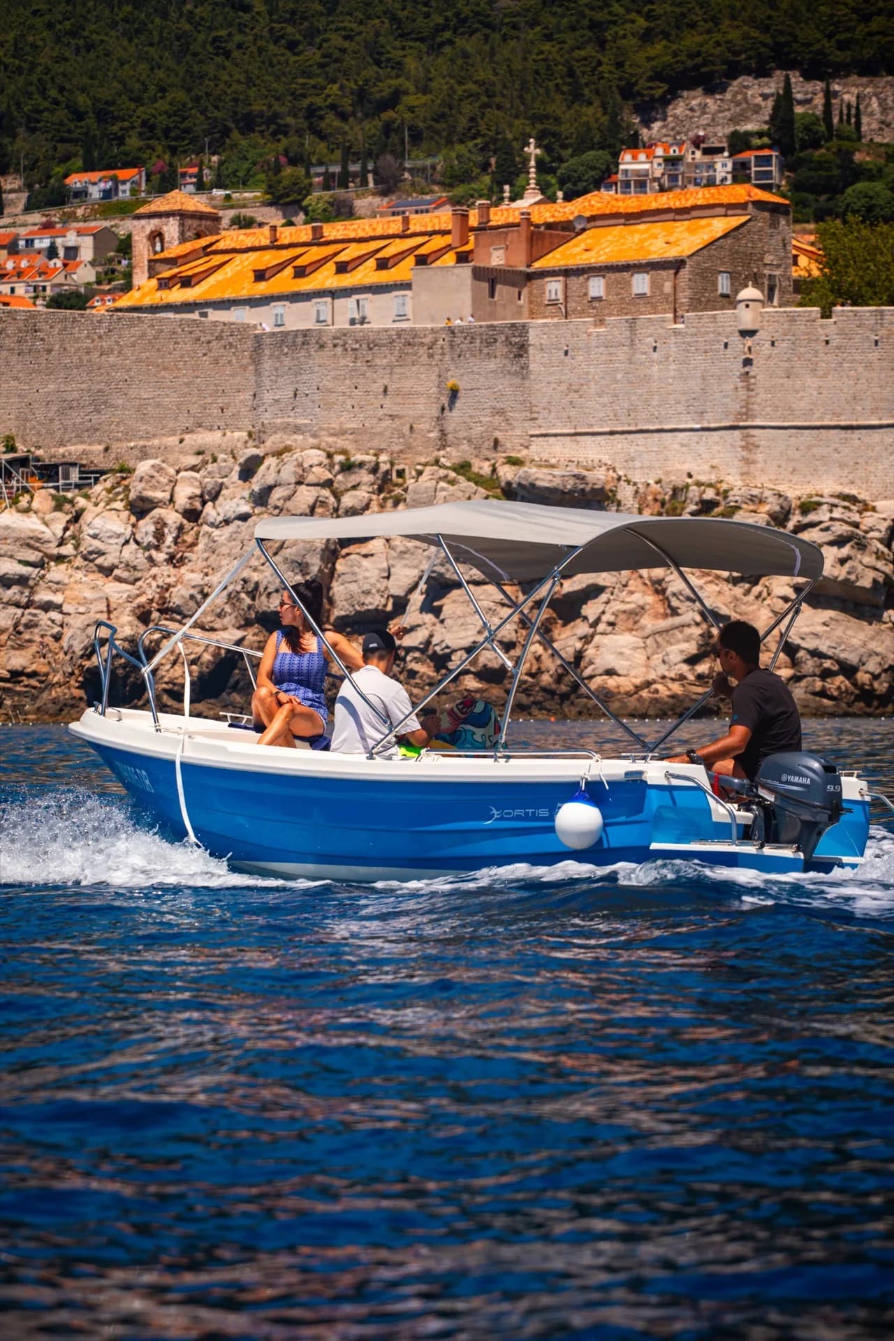Travelers enjoying a cave tour near Dubrovnik Old Town